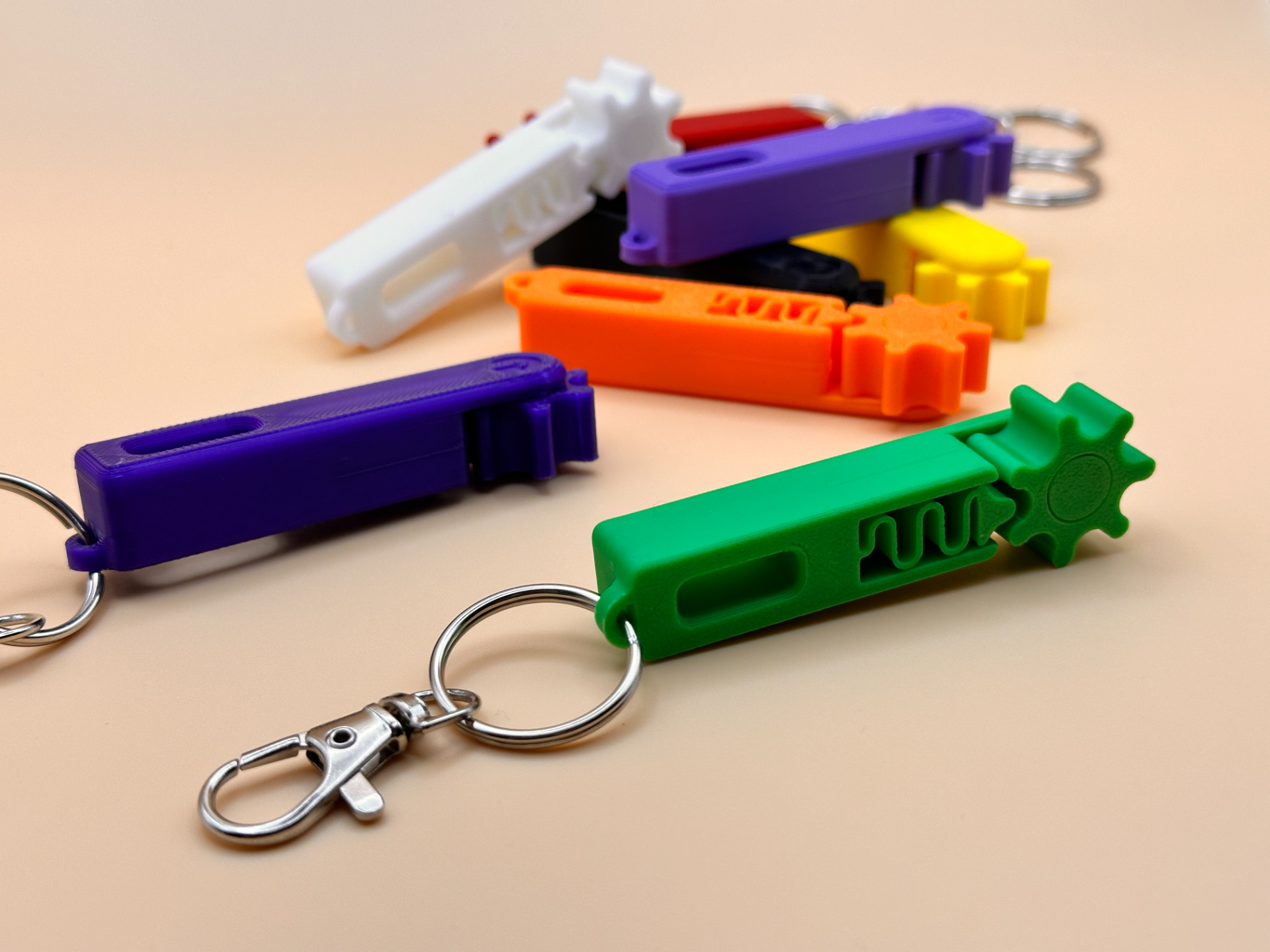 Gear Click Fidget Keychain
