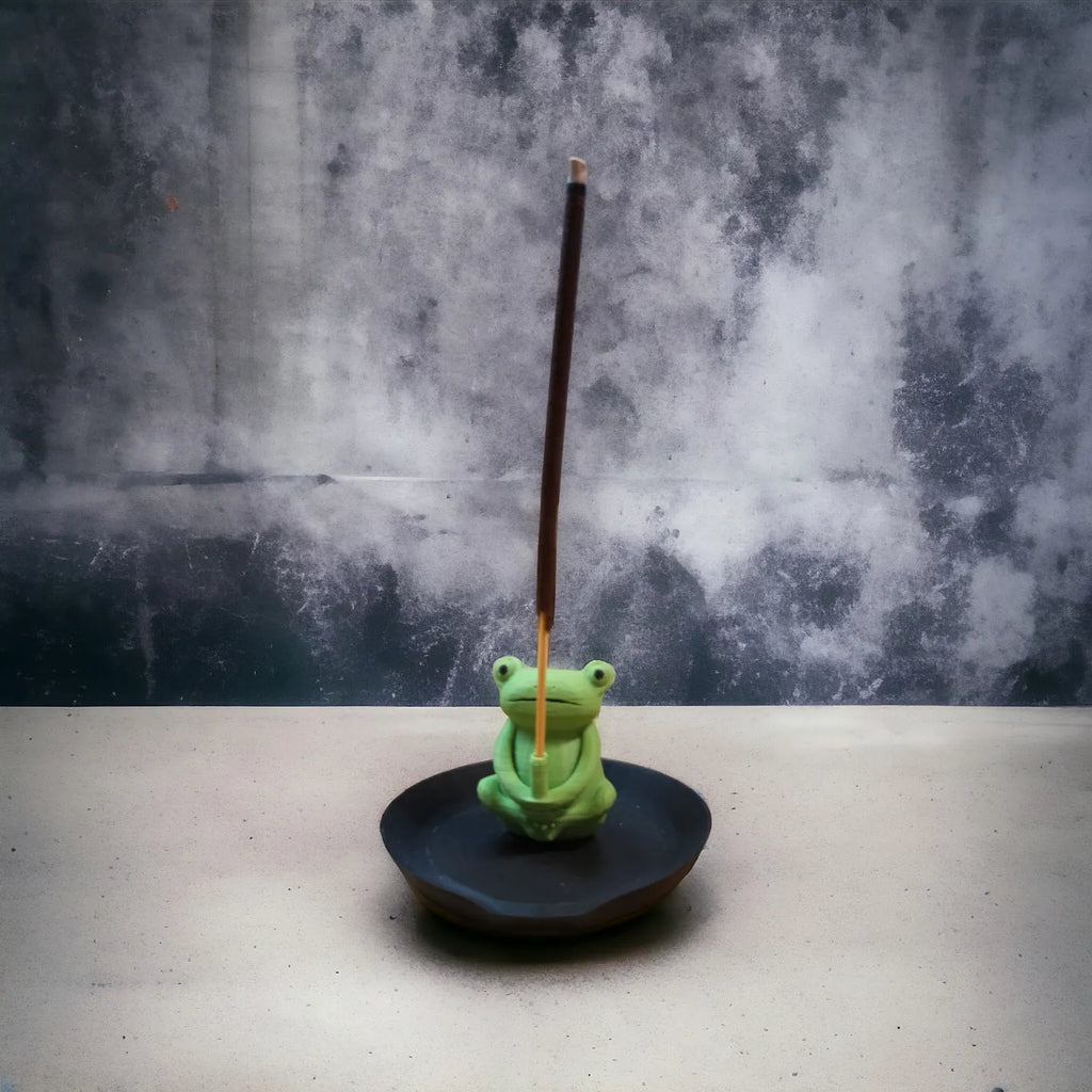 Zen Frog" Incense Holder