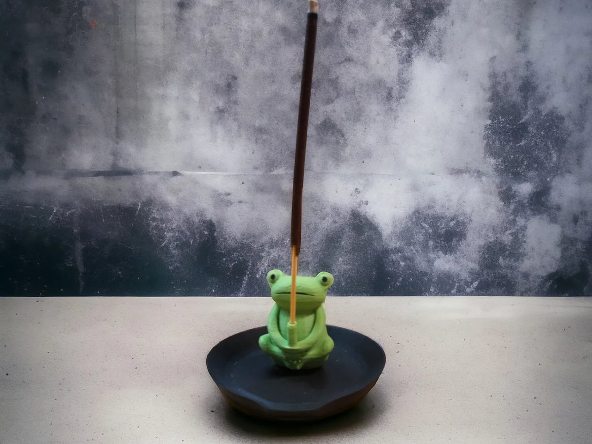Zen Frog" Incense Holder